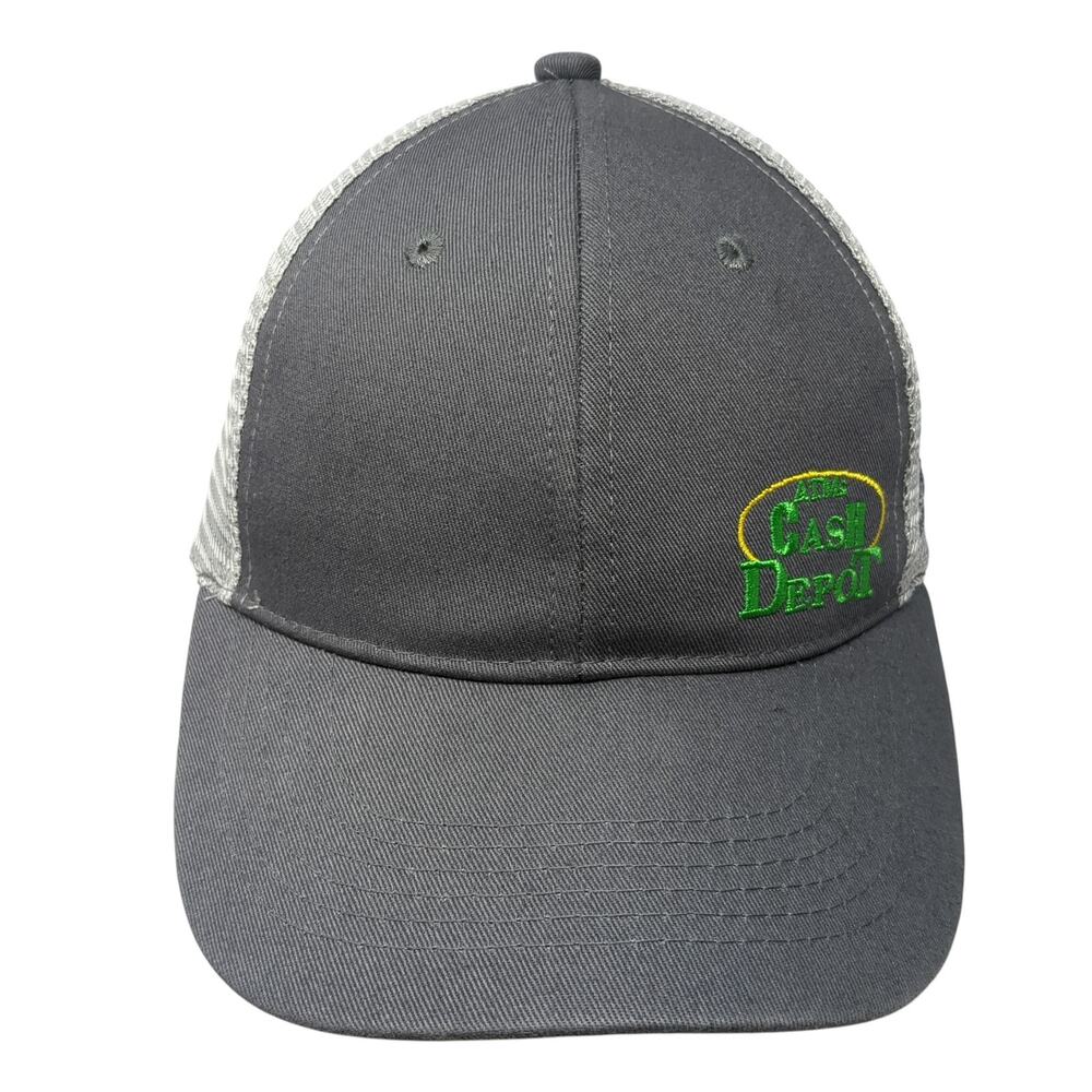 Cash Depot Snapback Trucker Hat Gray One Size Adjustable Mesh Back Towsleys